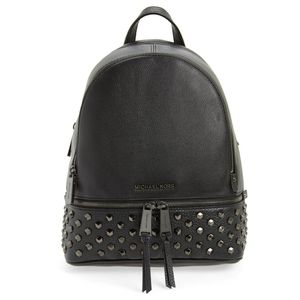 Medium Rhea Zip Studded Leather Backpack